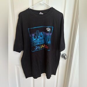 Jakarta Black Rainbow Graphic Tee Size X Large